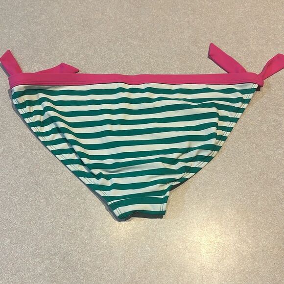 BODEN Green, White and Pink Striped Bikini Bottom - Picture 2 of 4